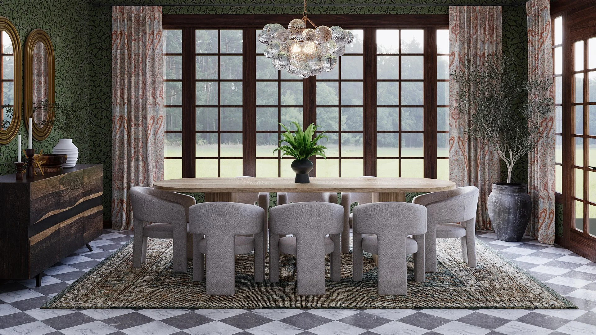 Modern kitchen and dining